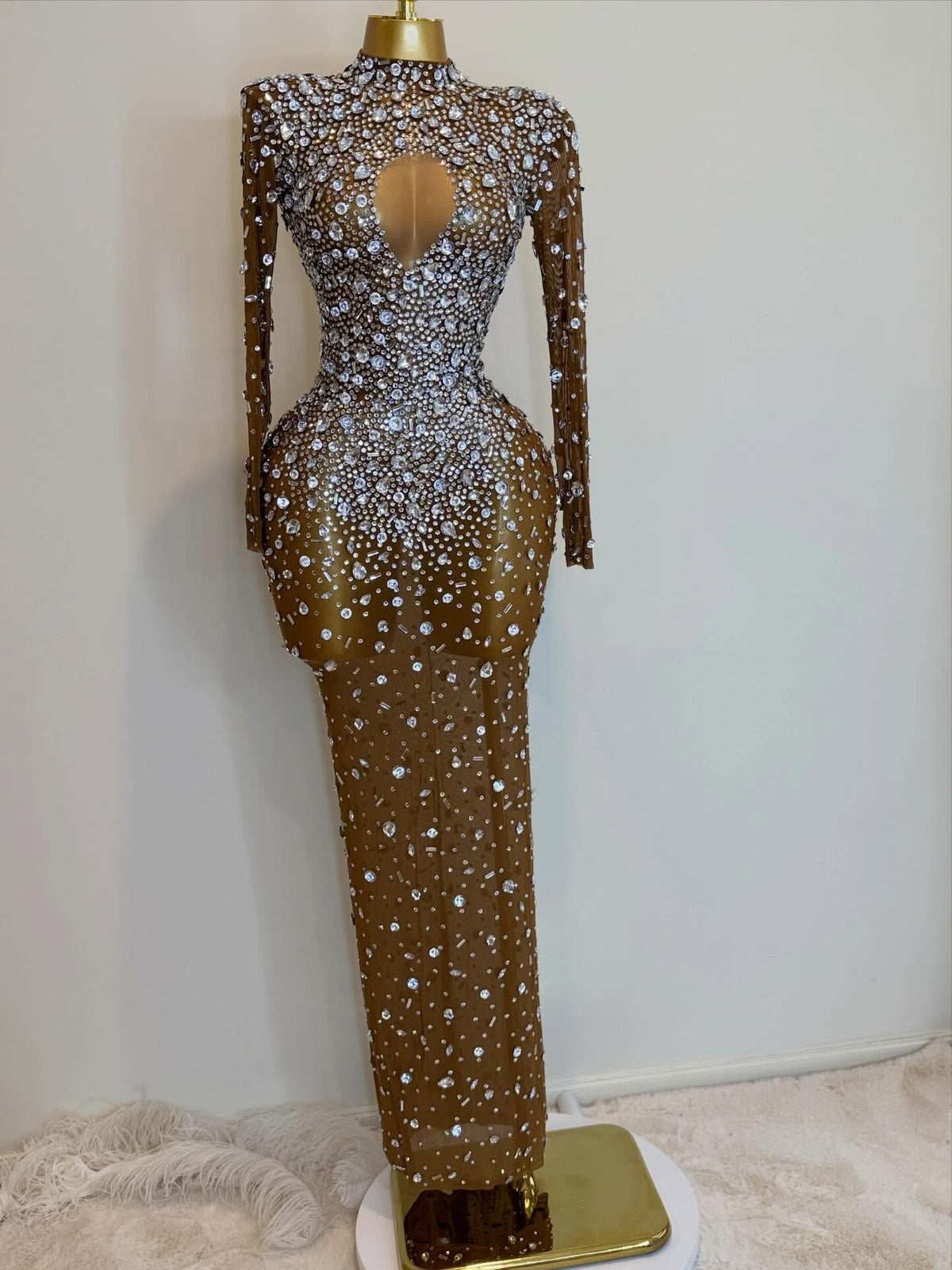 Gilded Cocoa Dress