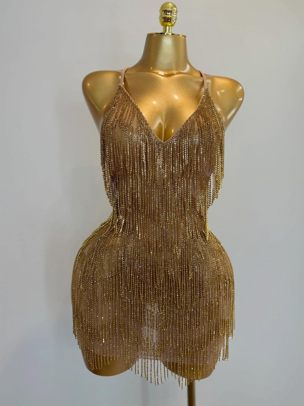 Midnight Fringe Dress(silver, pink, gold)