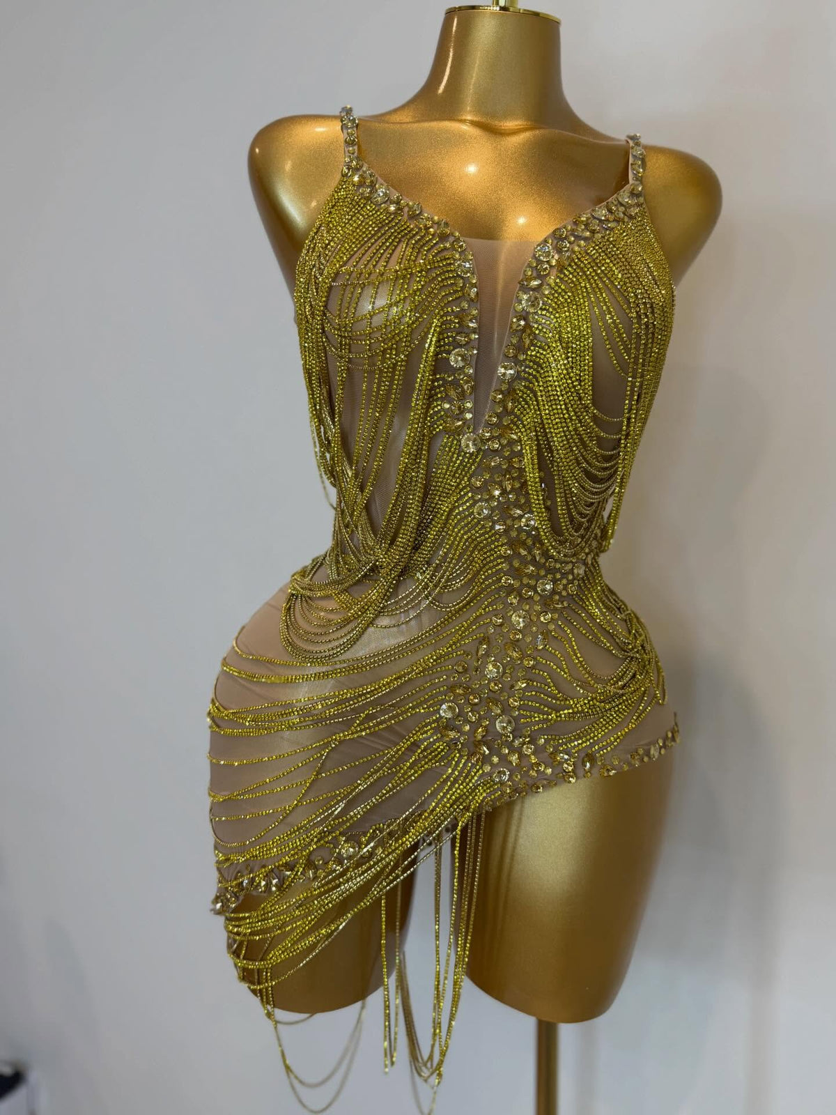 Golden Goddess Mini dress