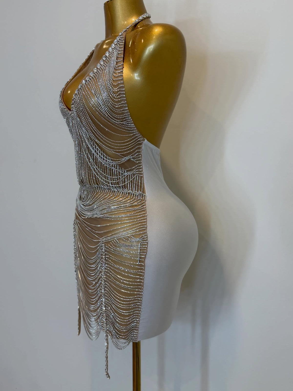Diamante Fringe Dress