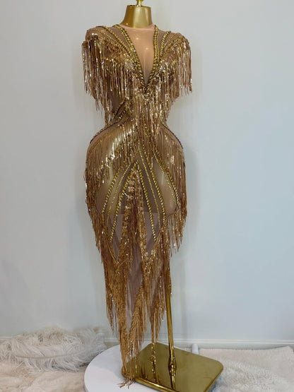 Iconic  Dress(gold, silver)