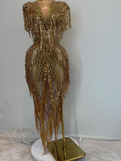 Iconic  Dress(gold, silver)