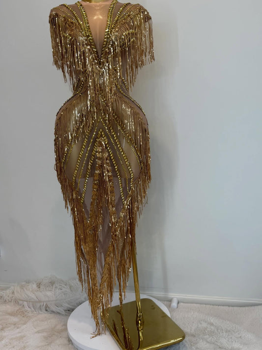Iconic  Dress(gold, silver)