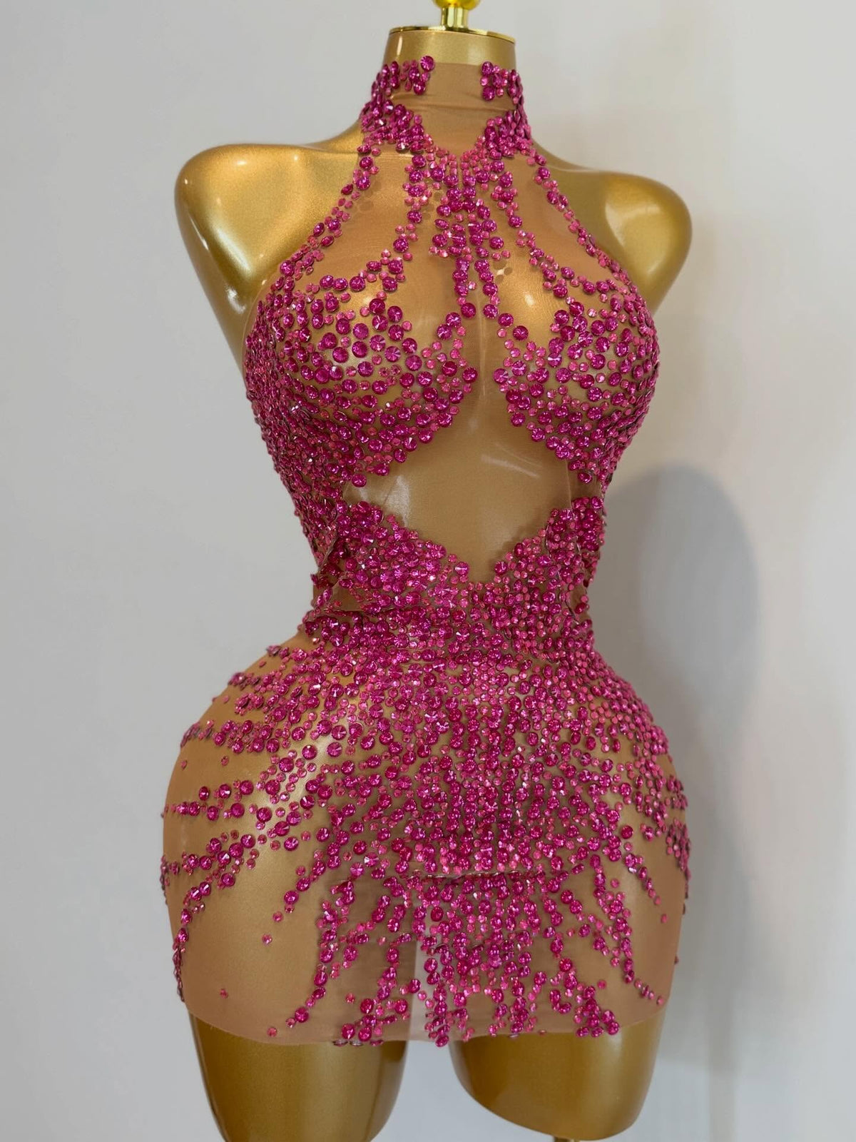 Star luxe dress (pink, purple, green, red, blue, black )