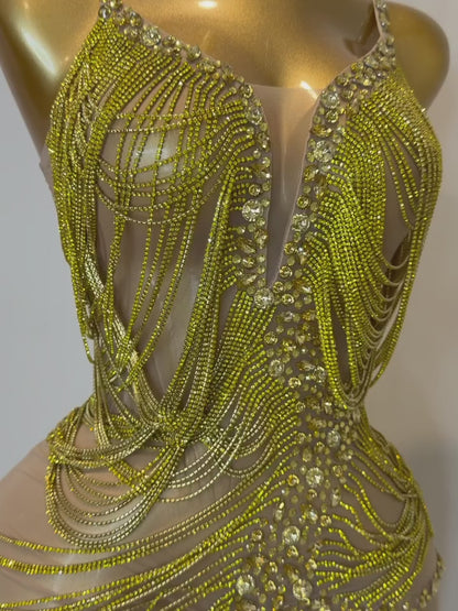 Golden Goddess Mini dress