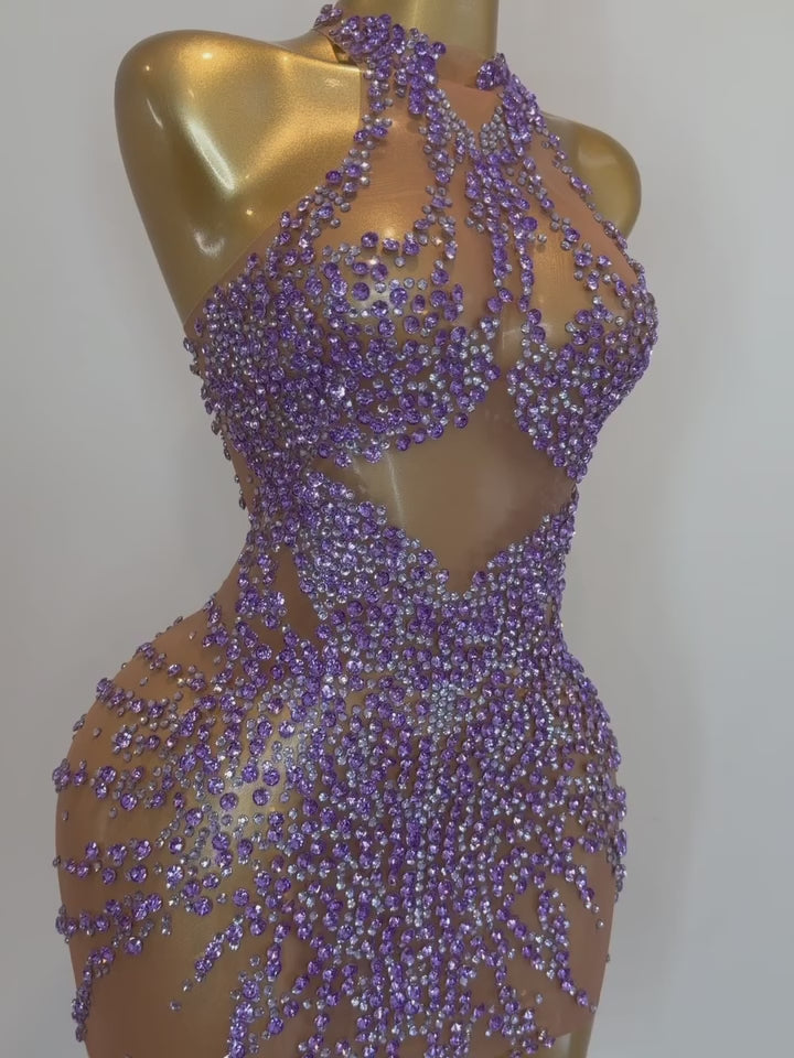 Star luxe dress (pink, purple, green, red, blue, black )