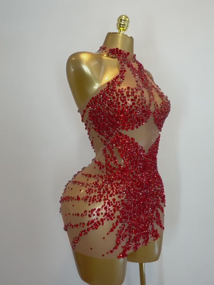 Star luxe dress (pink, purple, green, red, blue, black )